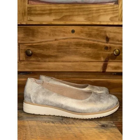 Soul Naturalizer Light Gold Faux Leather Idea-Ballet Flats Size 8.5 - Picture 4 of 11